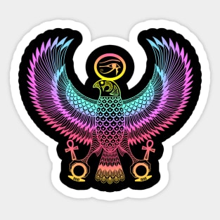 Ancient Egyptian God Horus as Royal Falcon Sticker